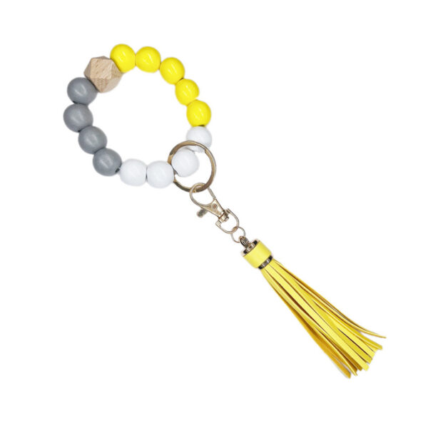 O1CN01QrRddf1bFjd6eeuBN_2857743436-0-cib-1 Wholesale Wood Imitation Silicone Beads Tassel Wrist Keychain