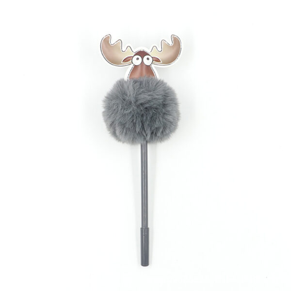 O1CN01QrmAR61r8tfkjyuXq_2215876325587-0-cib Wholesale Christmas Cartoon Shape Elk Hair Ball Pen
