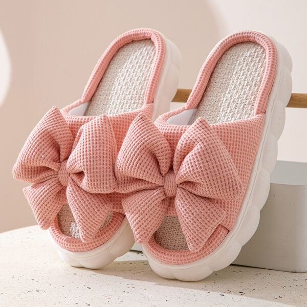 Wholesale Thick Sole Linen Slippers