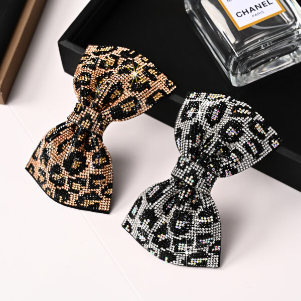 Wholesale Full Diamond Bow Spring Clip Hairpin