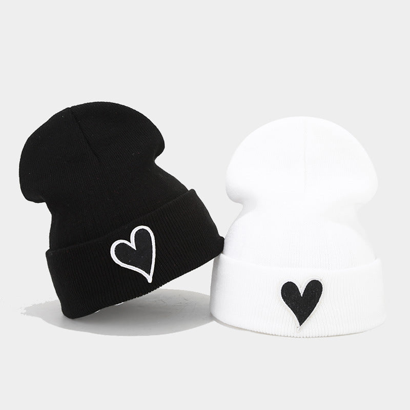 Wholesale Love Patch Warm Knitted Hat Woolen Hat