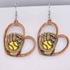 Wholesale Baseball Basketball Football Volleyball Retro Wooden Earrings