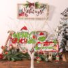 Wholesale Christmas Supplies Greenwich Christmas Merry Signboard Wooden Pendant Decoration
