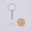 Wholesale Titanium Steel Hollow Dog Cat Keychain