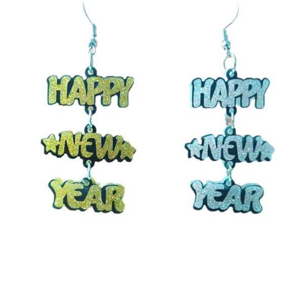 O1CN01QyJGCz1YkvuOJptzj_2216150023098-0-cib Wholesale Happy New Year English Letters Christmas Acrylic Earrings