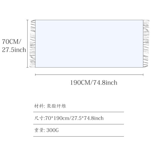 Wholesale Love Printed Mid-length Warm Autumn and Winter Scarf