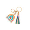 Wholesale Wooden Rainbow Tassel Teacher's Day Gift Keychain