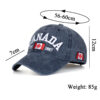 Wholesale CANADA Letter Washed Cotton Distressed Baseball Cap