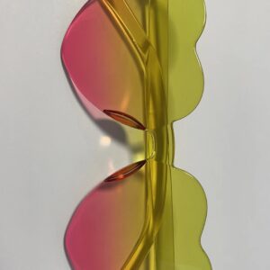 Yellow on top and powder on bottom