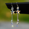 Wholesale Crystal Star Alloy Earrings