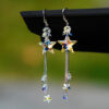 Wholesale Crystal Star Alloy Earrings