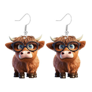 Highland Cow Earring 1