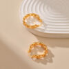 Wholesale Brass Plated 18K Real Gold Earrings