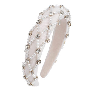 High-grade diamond pearl white headband