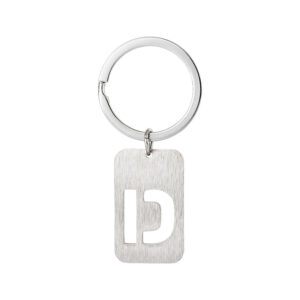 Military card hollow-out letter keychain-D