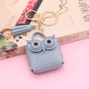 Lake water Blue / 5.5*5.5cm leather Owl (golden chain Buckle)