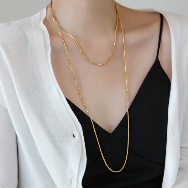 Wholesale 18K gold plated long necklace