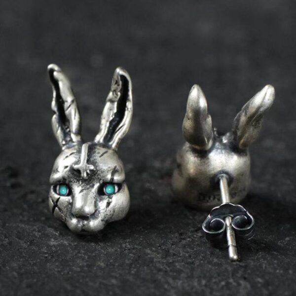 Wholesale Gothic Copper Rabbit Earrings