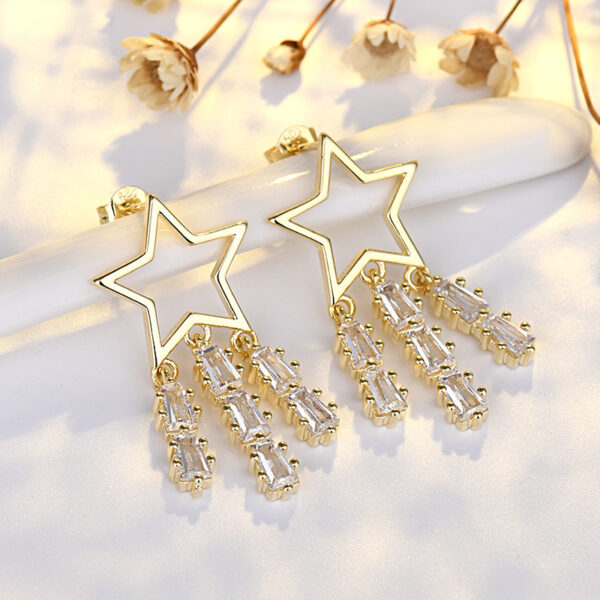 O1CN01RCc5VN1Wow4VMuwBt_2905482836-0-cib Wholesale Star Tassel Copper Earrings