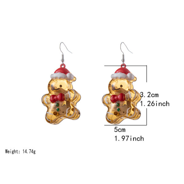 Wholesale LED Light Glow Christmas Plastic Earrings