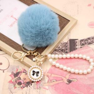 Peacock Blue / Pearl Bow