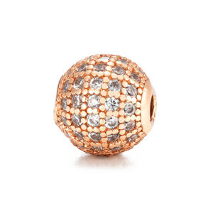 10MM white diamond rose gold