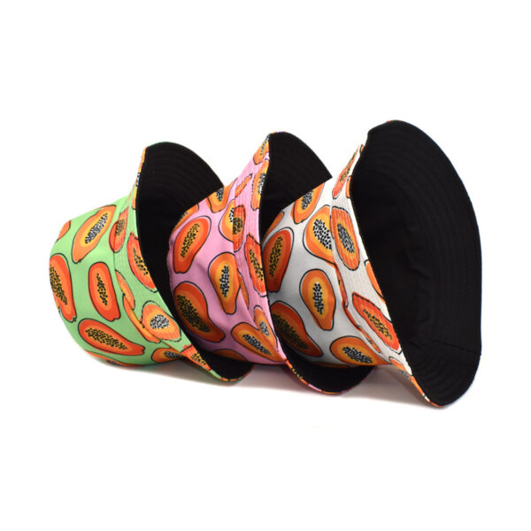 Wholesale Papaya Printed Polyester Bucket Hat