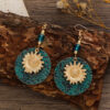 O1CN01REol7k1WVhR3yFANd_3379762794-0-cib Wholesale Color Separation Double Layer Sunflower Pattern Earrings