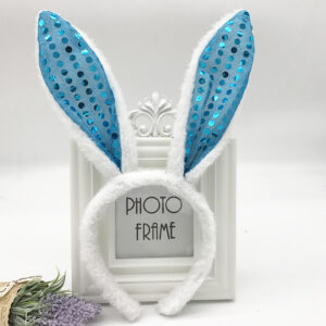 Blue Sequins Rabbit Ears