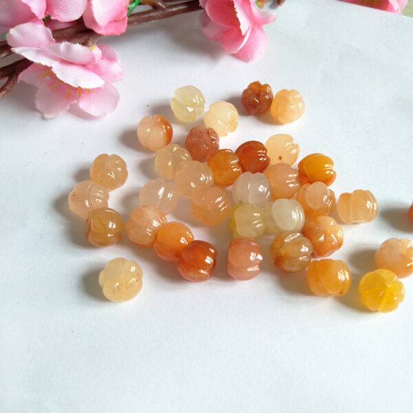 Wholesale 10MM Pumpkin Emerald Beads