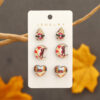 Wholesale of Valentine's Day Geometric Love Wooden Earrings