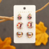 Wholesale of Valentine's Day Geometric Love Wooden Earrings