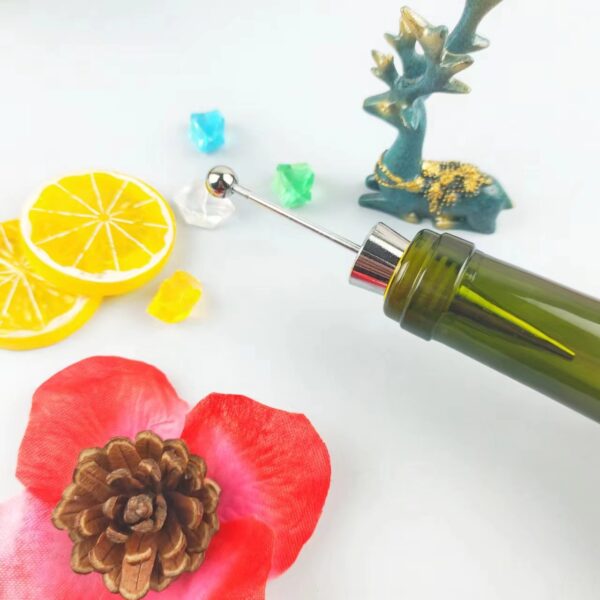 Wholesale Beadable Utensils DIY Zinc Alloy Silver Red Wine Stopper