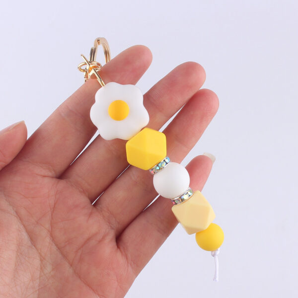 Wholesale Fruit Watermelon Silicone Beaded Keychain