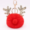 O1CN01RKp8AZ274Lcpnxisj__2216025637743-0-cib Wholesale Christmas Antler Plush Ball Keychain