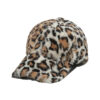 Wholesale Faux Rabbit Fur Leopard Plush Baseball Cap