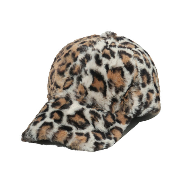 Wholesale Faux Rabbit Fur Leopard Plush Baseball Cap