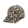 Wholesale Faux Rabbit Fur Leopard Plush Baseball Cap