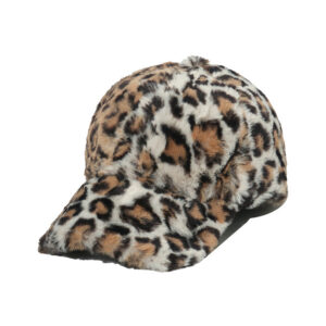 Wholesale Faux Rabbit Fur Leopard Plush Baseball Cap