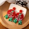 Wholesale Christmas Snowman Gingerbread Acrylic Santa Claus Christmas Tree Cartoon Earrings