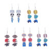 Wholesale Sports Style Baseball, Rugby, Basketball, Football, Long Wooden Earrings