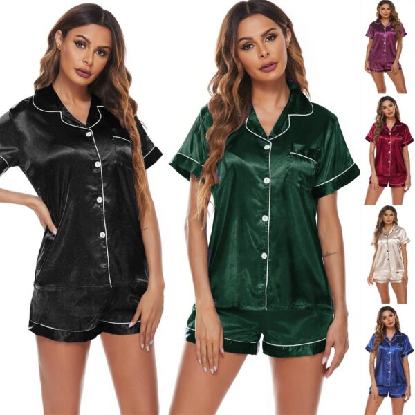 O1CN01ROBbRc1g0EGekTpSL__2208903404079-0-cib Wholesale Home Wear Pajamas Women's Suits Short Sleeve Shorts