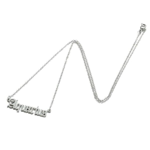 Wholesale Stainless Steel 12 Constellations English Letter Necklace