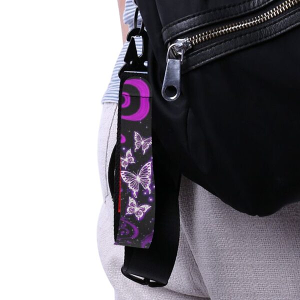 Wholesale Webbing Boho Tie Dye Lanyard Keychain