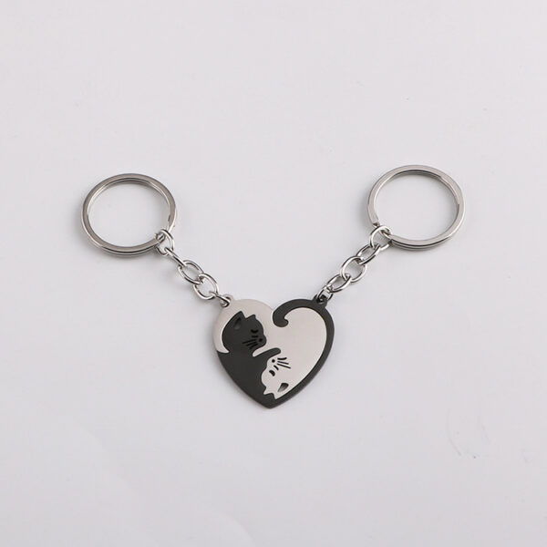 Wholesale Love Cat Metal Keychain