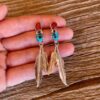 Wholesale Vintage Bohemian Ethnic Feather Earrings Alloy