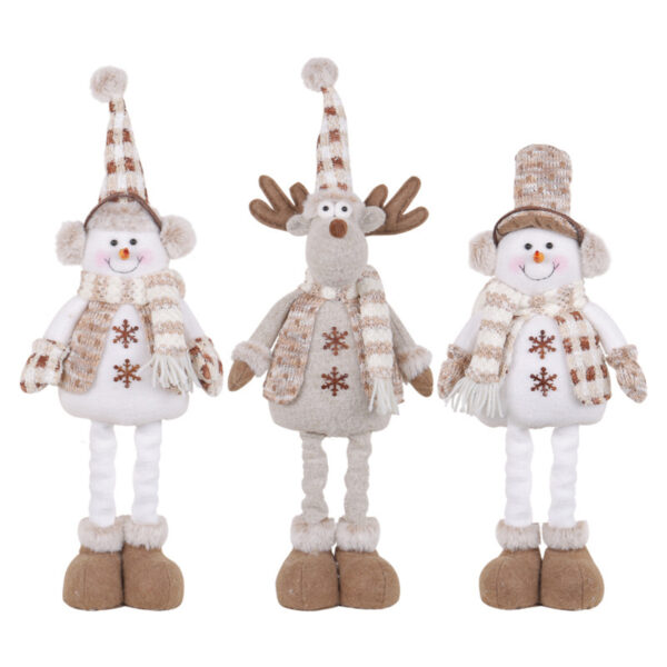 Wholesale Christmas Decorations Christmas Snowman Telescopic Doll