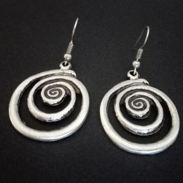 Wholesale Geometric Spiral Alloy Irregular Earrings