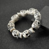 Wholesale Beaded Punk Resin Halloween Skull Bracelet