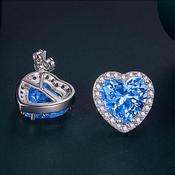 Wholesale Heart Diamond Crystal Alloy Earrings
